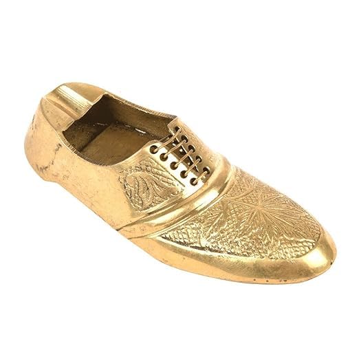 Decorative Brass Shoe Ashtray, Golden Antique Finish, 15 x 5.5 x 2.5 cm, Handcrafted for home decor/gift/gift for him/valentine gift for boyfriend/gift for anniversary-image-43