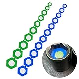 21PCS Magnetic Socket Inserts SAE and Metric, 5/16-7/8 Inch, 8mm-19mm, Different Color Hexagon Profile