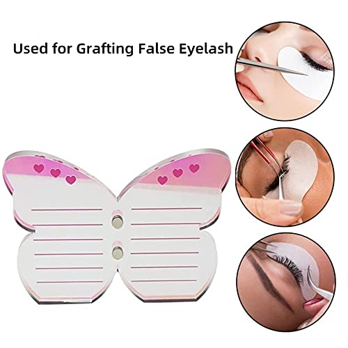 zalati Eyelash Display Holder False Eyelash Tray Eyelash Boards for Makeup Eye Lashes Display - Transparent Butterfly - Image 2