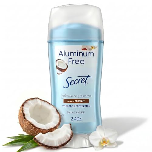Image of Secret Aluminum Free Deodorant for Women, Coconut, 2.4 oz