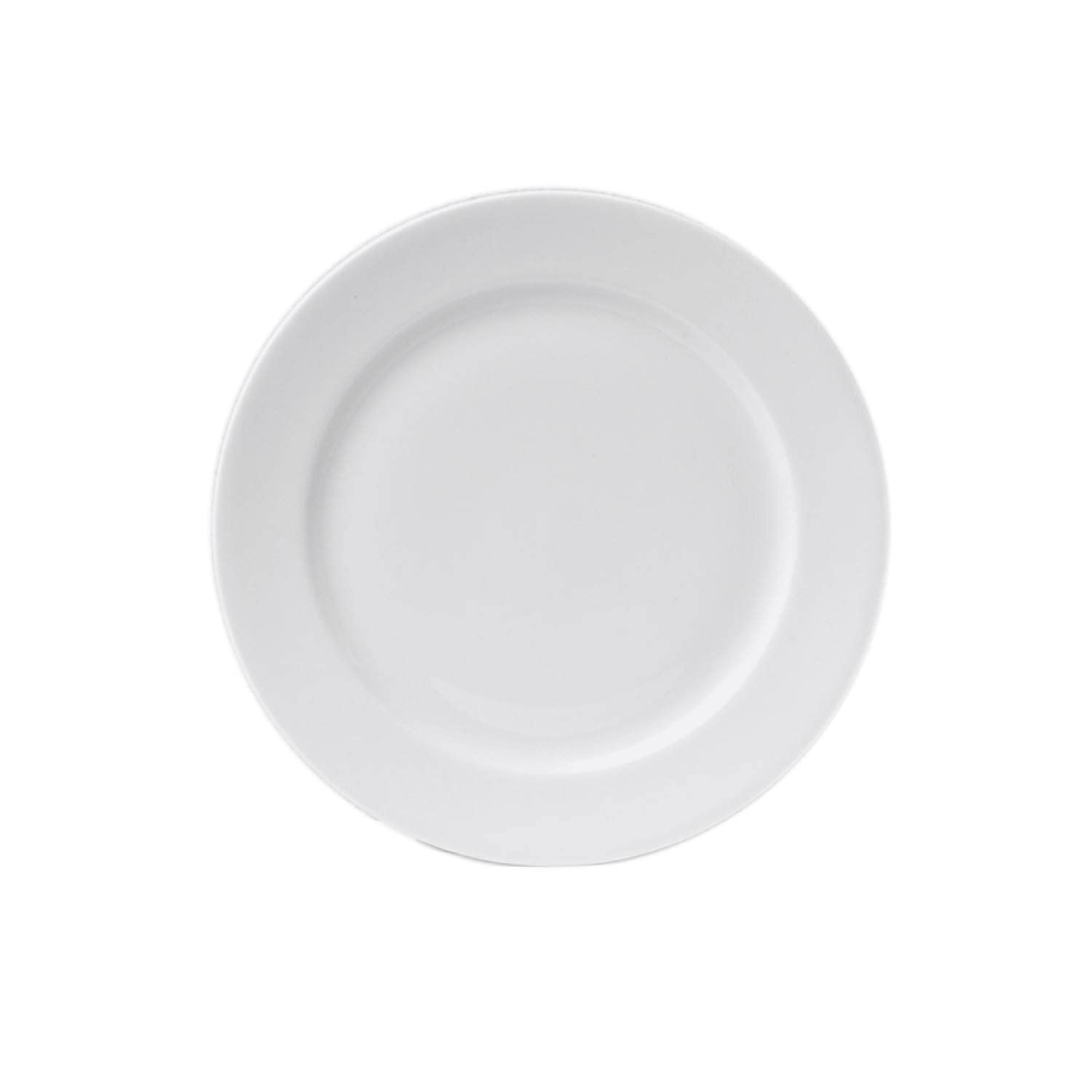 BARALEEPORCELIAN CERAMIC SIMPLE PLUS WHITE FLAT PLATE, 091011A, 19 CM (7 1/2"), PACK OF 6, Dinner plate, Round platter, Serving plate, Porcelain platter