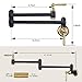 Pot Filler Faucet Black Gold: ARCORA Modern Pot Filler Wall Mount 2 Handle with Double Joint Swing Arms Brass Stove Faucet