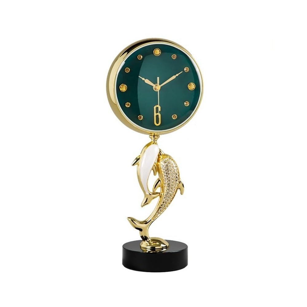 Reloj de mesa decorativo con diamantes de imitación para un salón elegante