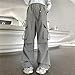 Kids Cargo Pants Baggy Tween Teens Parachute Cargos Casual Fashion High Rise Elastic Waist Trousers with Drawstring Y2K Straight Leg Stacked Sweatpants with Multi Pockets 2025 Lightning Sales