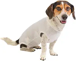 Roupa Pós Cirúrgica Unissex UV Castração Cães Branca Tamanho:1