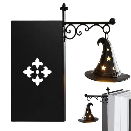 Linterna fantasma para estante y biblioteca sobre mesa de noche 6