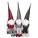 Tomaibaby Gnomo Sueco Navideño 3 Piezas Adornos de Muñeco de Peluche de Santa Felpa Figuras de Santa Tomte Sueco Escandinavo para Decoración Navideña del Hogar Escaparate Regalo (Rojo Verde