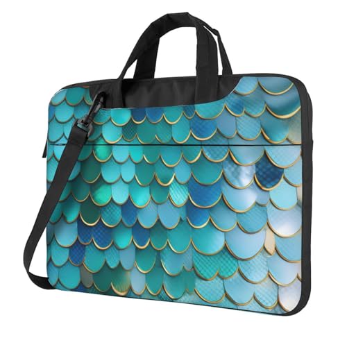 Sac d'ordinateur portable anti-choc imprimé sirène à bandoulière