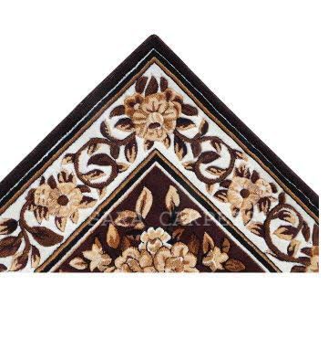 Image of Soft Thick Geometric Acrylic Washable Anti Skid Carpet. for Living Room Bedroom. Hall Size 9 x 12 feet (150X210 Cm) Brown D2