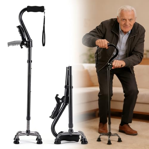 Gehstock Herren & Damen Klappbar, Gehhilfe für Senioren mit...