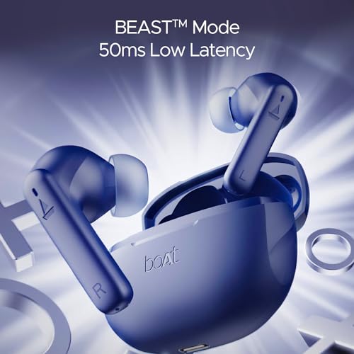 Image of boAt Airdopes 170 TWS in Earbuds with 50H Playtime, Quad Mics ENx Tech, Low Latency Mode, 13mm Drivers, ASAP Charge, IPX4, IWP, Touch Controls & BT v5.3(Tranquil Blue)