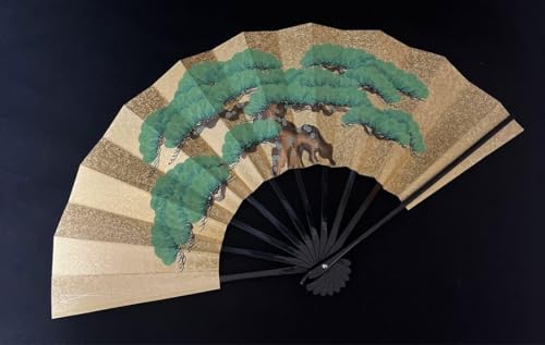 舞扇子 木製 緑色装飾 多数　松づくし 舞扇子 木製 緑色装飾 多数 松づくし 舞扇子 木製 緑色装飾 多数 松づくし