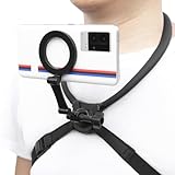 マグセーフ対応の携帯電話ネックレスマウント首掛 超強力磁力で チェストハーネス付きで POV 撮影に最適 軽量・柔軟で多角度調整可能 iPhone16pro max/ iPhone15pro max/ iPhone14pro max/ iPhone13pro max/ iPhone12に対応
