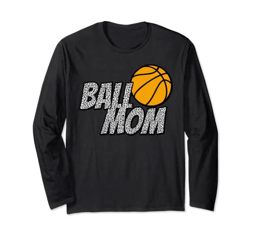 Moda Bola Mamá Leopardo Estampado Gráfico Con Baloncesto Manga Larga
