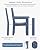 BIVODA 7-Piece Outdoor Dining Set, HDPE All-Weather Patio Table and Chairs Set for 6, Outdoor Patio Furniture Sets with Umbrella Hole for Outside, Deck, Backyard, Garden (Navy Blue)