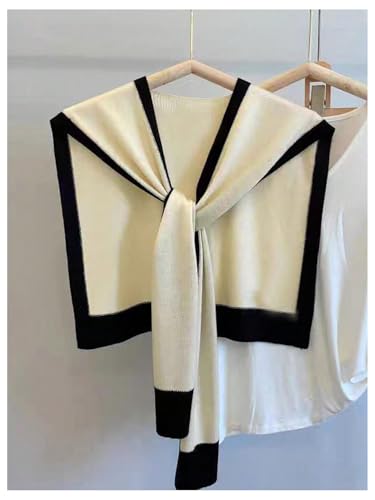 Milumia Women's Colorblock Sweater Shawl Wrap Knitted Knotted Shoulder Capes Knitwear3