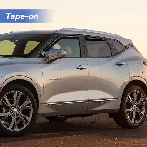 Image of Window Visors Rain Guards for 2019-2026 Chevy Blazer, Out-Channel Window Vent Wind Deflectors Visors Shades for 19 20 21 22 23 24 25 26 Chevy Blazer