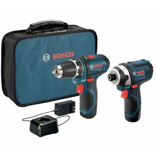 BOSCH 12V Max Cordless 2-Tool Combo Kit with Drill/Driver and Impact Driver…