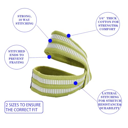 MOOCY Figure 8 Lifting Straps for Deadlift,Weightlifting,Strongman,& Cross Training Strong Weightlifting Wrist Wraps