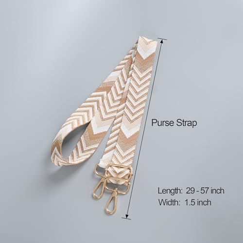 Image of chushui Metallic Thread Purse Strap for Women, Woven Replacement Bag Strap | Subtle Shine That Changes with the Light