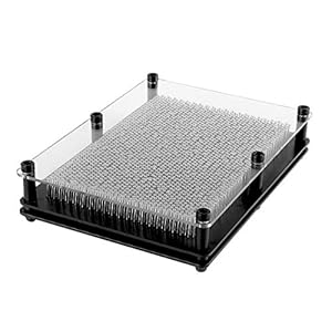 Incutex 3D nagelbord XXL vingerafdruk naald schilderij sculptuur pin art nagelbeeld nagelspel pinpressions, 22x15x4cm