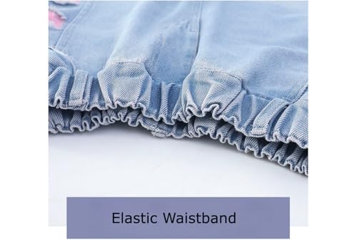 Baggy Jeans for Girls Distressed Elastic Waist Y2K Baggy Jeans Ripped Color Blocks Wide Leg Cute Denim Pants4