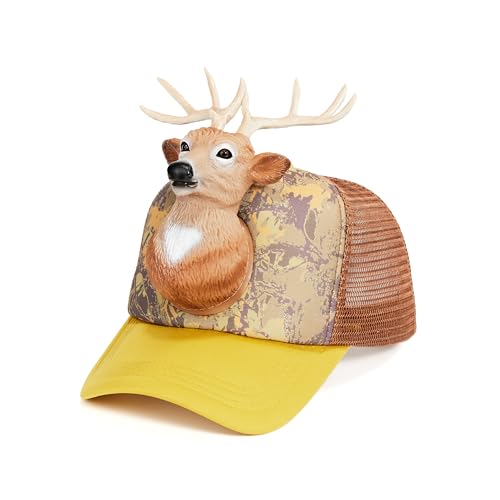 Image of 3D Animal Trucker Hat, Funny Novelty Mesh Snapback Cap for Men & Women