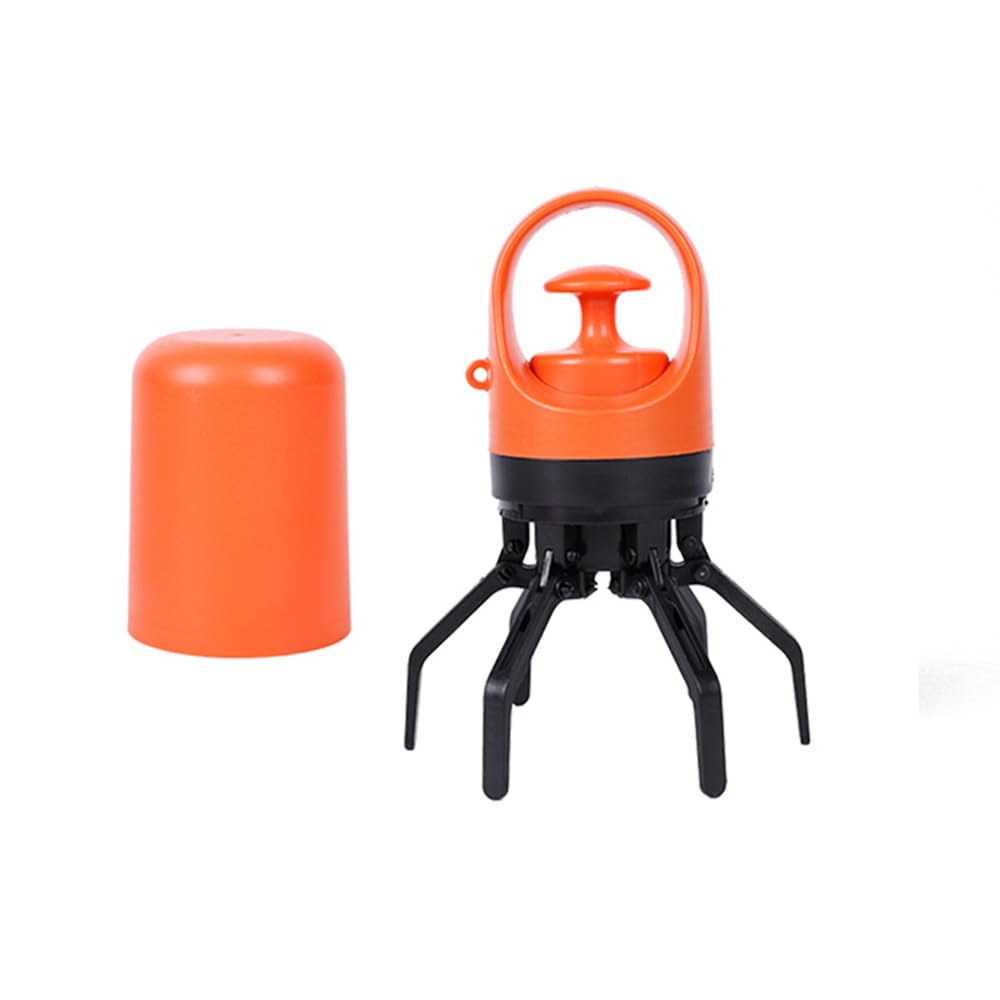 TASBER Poop Scoops for Dogs, No Touch portable Poop Scooper for Small, Medium and Large Dogs, for Cat Waste Collection Bags for Dogs Handheld Capsule Shaped (Orange)