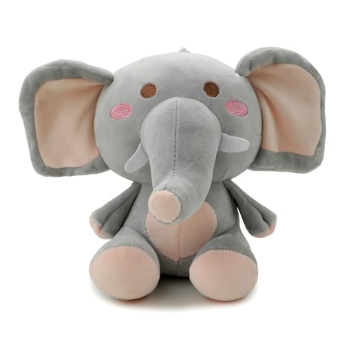 Image of Little Craft Soft Grey Elephant Plush Toy for Kids Stuffed Soft Toy with Cute Hug-Friendly Plush for Babies, Toddlers & Children Safe, Lightweight & Easy to Clean (35CM)