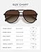 Fozono Retro Aviator Sunglasses Women Men Classic Trendy Vintage Double Bridge Aviators Sun Glasses UV Protection Tortoise Frame/Gradient Brown Lens