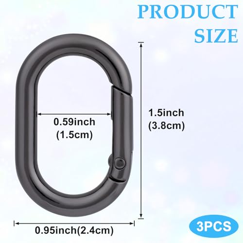 Image of Oval Spring Ring Clips, Metal Keyring Purse Clip
