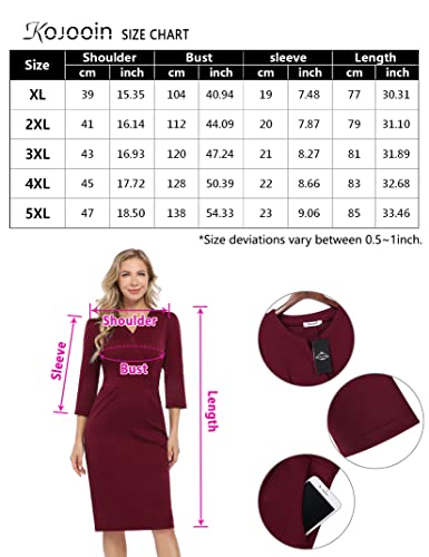 KOJOOIN Elegante etui-jurk voor dames, feestelijke cocktailjurk, knielange formele jurk, recyclebare verpakking - Image 8