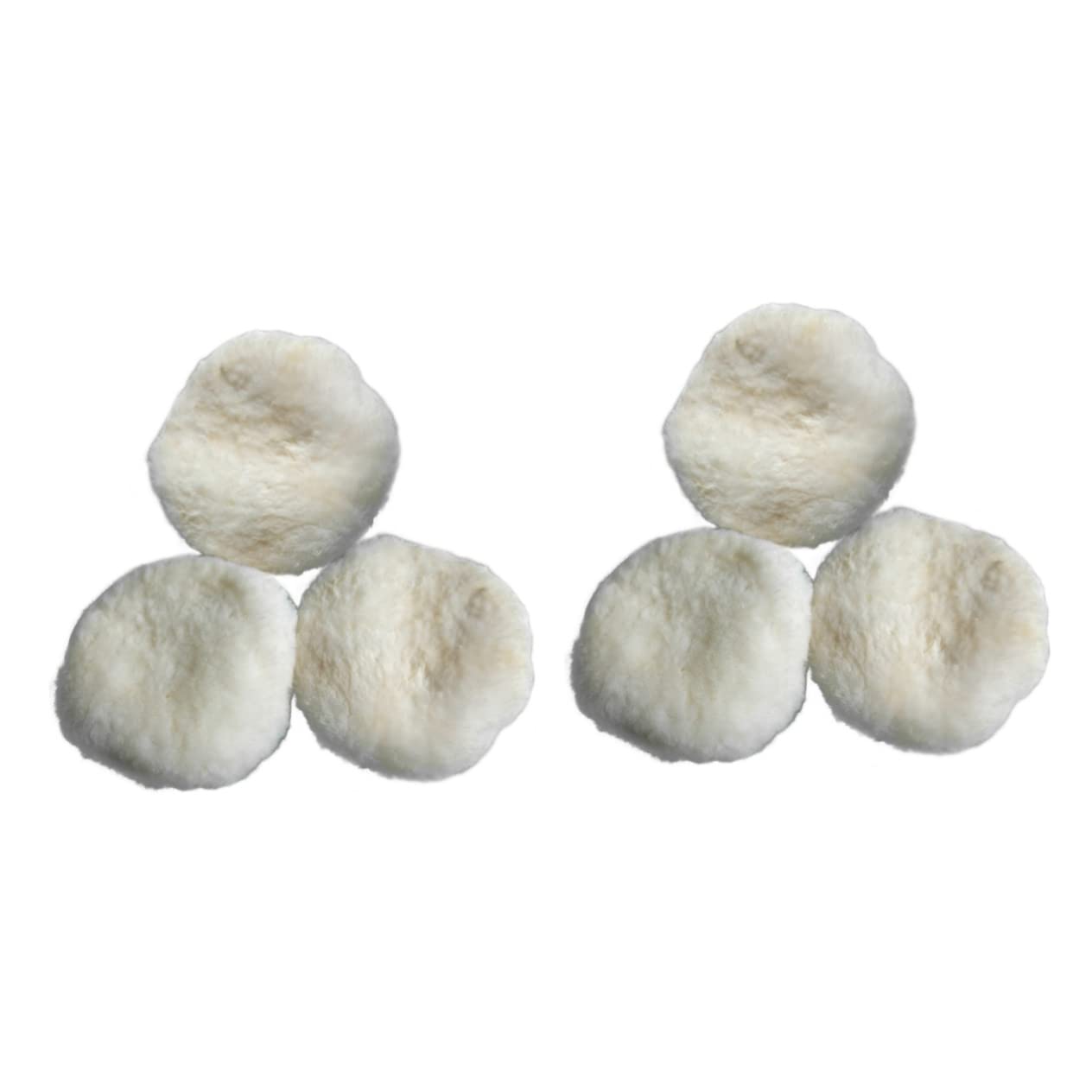 CALLARON 6piezas Almohadillas De Pulido De Lana Para Corte y Abrillantado Compatibles Lijadoras Aleatorias Estándar Superficies Brillantes Sin Daños Material Duradero y Resistente