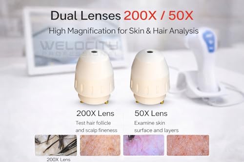 Image of Hair & Skin Analyzer Dermascope - 11.3 Inch & HD Display (50X / 200X)