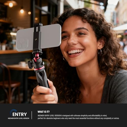 Image of NEEWER Entry Level Version Mini Tripod for Camera, 360 Small Desk Portable DSLR Webcam Cell Phone Mount Holder Stand Selfie Stick Grip Compatible with iPhone Samsung Android Video Recording, GM-2G