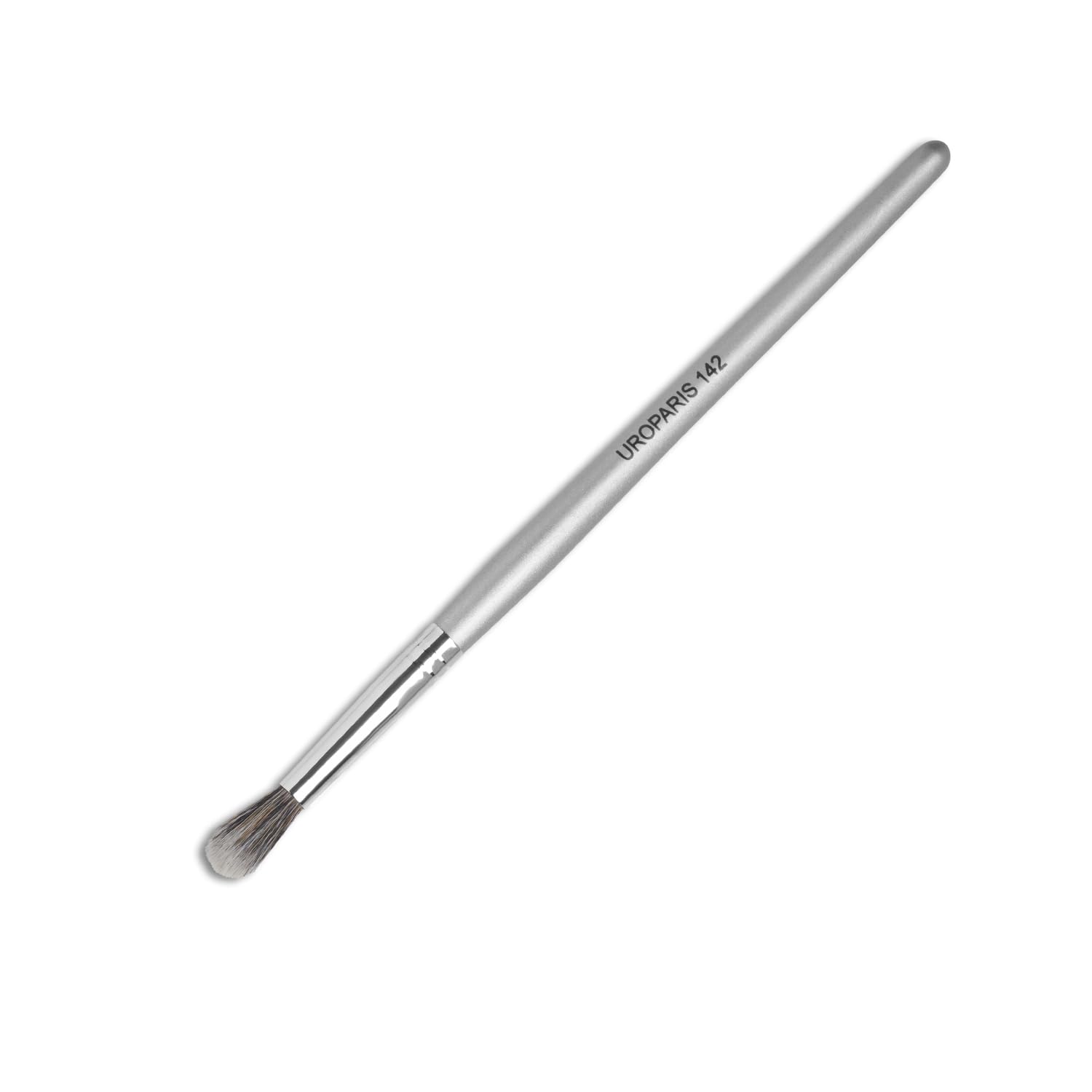 UROPARIS 142 Eye Brush For Makeup | Detail Round Blender Brush with Natural Bristles | Wooden Handle, Brass Accents - Silver (1 Piece) 1