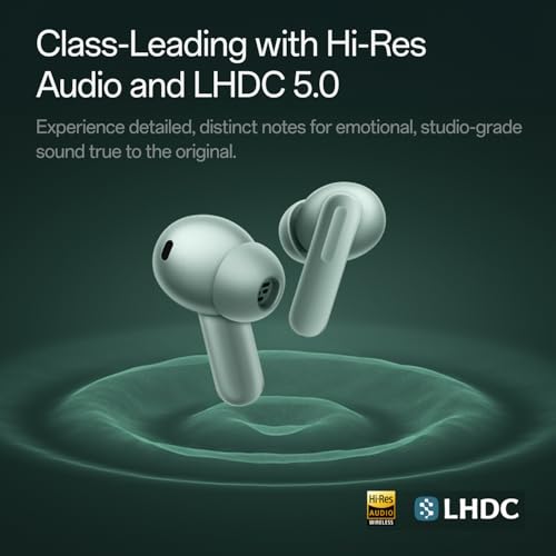 Image of OnePlus Buds 4 Bluetooth Wireless Earbuds, Zen Green, E513A, in-Ear, True Wireless with Active Noise Cancellation