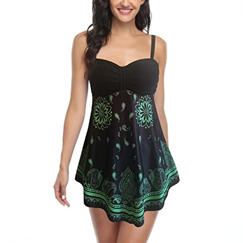 MEIYOUMK Traje de baño para mujer Traje de baño para mujer, sin aros, traje de baño de una pieza para mujer, tallas grandes, pantalones deportivos para mujer, pantalones cortos de pierna ancha