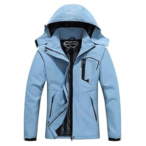 Women’s Waterproof Lightweight Rain Jacket Windproof Breathable Trench Coat Detachable Hood Raincoats Outdoor Hiking Jacket