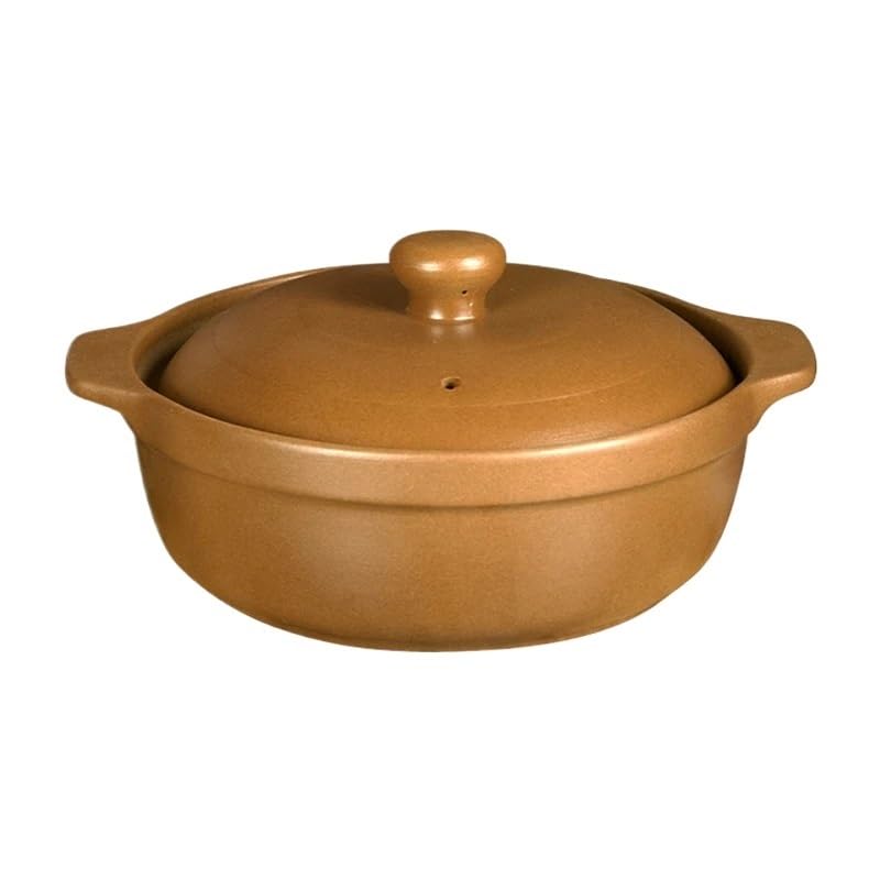 Tegame Terracotta Casseruola In Argilla Pentole for Cucinare In Ceramica Pentola In Pietra In Cottura for Zuppa(33cm)