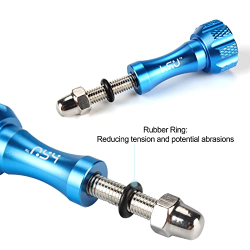 Image of Multi-Color Aluminum Thumbscrew Set Thumbscrew Kit 3-PCS+Wrench for Gopro Hero4 /3 /3+ /2 /1,gopro Hero 5 Black, and SJ4000, SJ5000, SJ7000, and Xiaomi YI Cameras-Blue by HSU