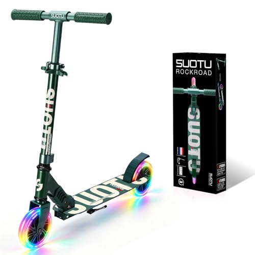 SUOTU Patinete Niño, 145 mm Ruedas, Scooter con Luces para Niños 3-12 Años