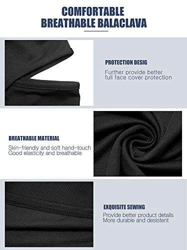Image of SATINIOR 3 Piece Balaclava Face Cover Sun Protection Neck Cover Summer Balaclava for Men Women Outdoor Sports UV Protector