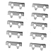 OSALADI 20pcs Glass Door Wheel Double Wheels Glass Clamps Furniture Accessories Door Sliding Roller Clamps Pulley Slide Rail Slide Wheel Cold Rolled Steel Silver Door Sliding Wheel Clamps