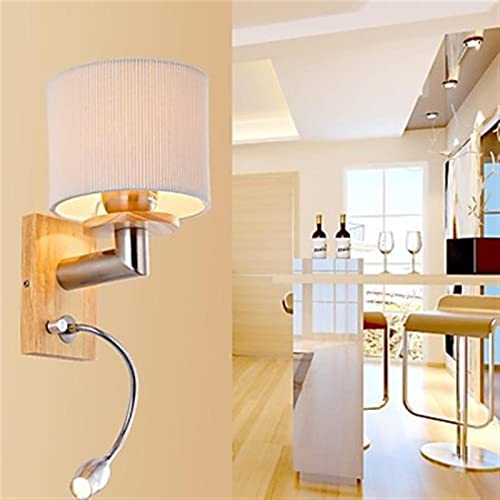Aplique de pared de madera con lámpara de araña moderna y LED de 220V 1