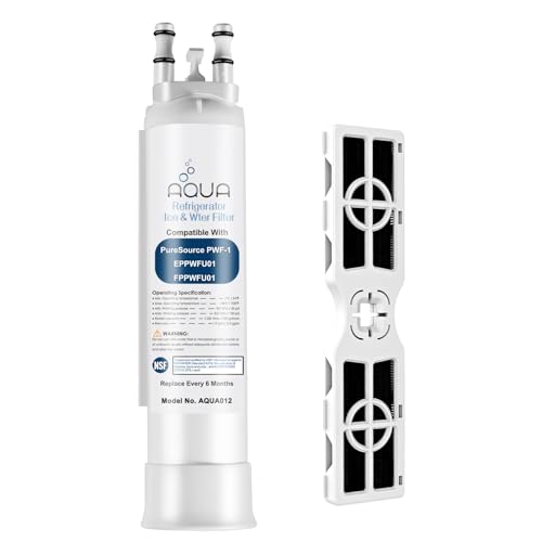 Image of PWF-1 FPPWFU01 Water Filter & PureAir AF-2 FRGPAAF2 Air Filter Combo, Compatible with FRIGCOMBO6, FRFC2323AS, FRFG232LAF, FRFN2823AS, FRFS2823AD, FRFS2823AS, FRFS2823AW, 1 water filters+1 air filters