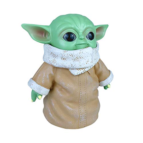 PVC Baby Yoda Doll, 6in Mandalorian Child Yoda Replica Ornament Yoda Figure Coin Storage Tank Yoda Collection