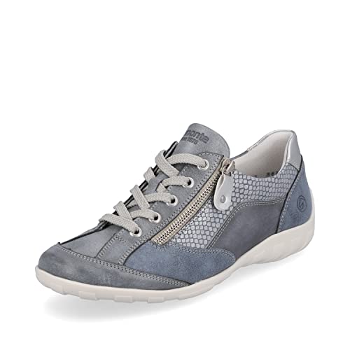 Remonte Femme Chaussures Basses R3410, Dame Chaussures Confortables,Semelle intérieure Amovible,Chaussure Basse Confort,Blau Kombi,40 EU / 6.5 UK
