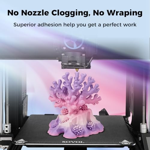 Image of Sovol 3D Printer Matte Multicolored Fast Change Gradient Rainbow PLA 1kg (2.2 lbs) Spool 3D Printing Materials, Dimensional Accuracy + /- 0.03 mm, 1.75 mm, Matte Lavender