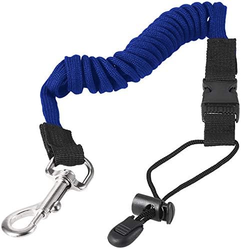 POFET 2PCS Kayak Rod Leash Paddle Safety Boat Fishing Rod Leash Universal Paddle/Fishing Rod Leash Kayak Accessories Length 21″-61″(Dark Blue) - Image 3